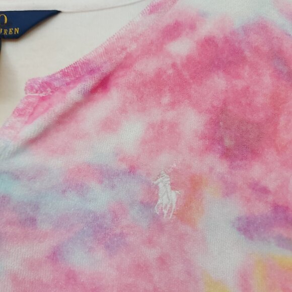 Polo Ralph Lauren Terry Cloth Cover Up Dress Girls XL/16 Tie-Dye Multicolor - Picture 5 of 11